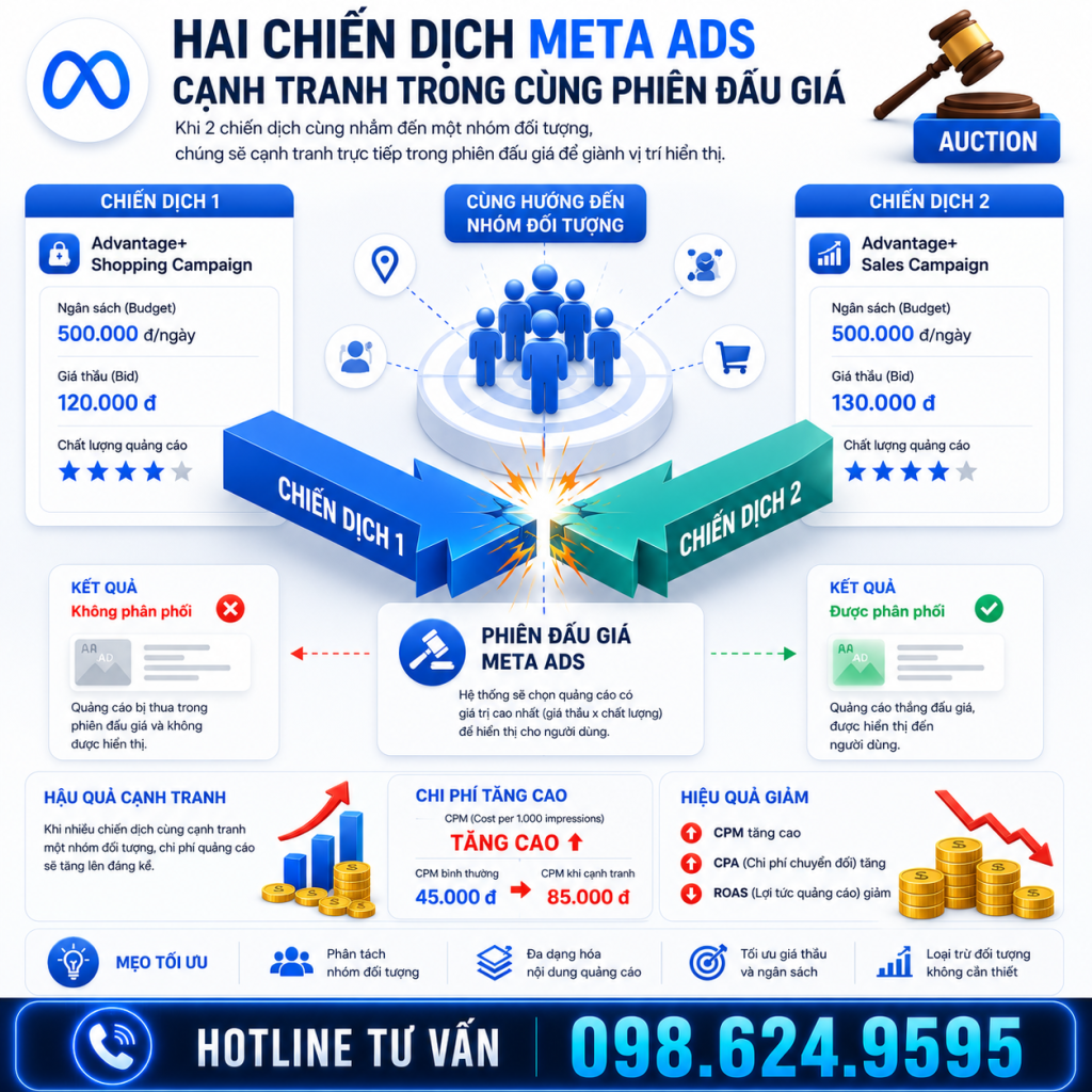 auction overlap meta ads