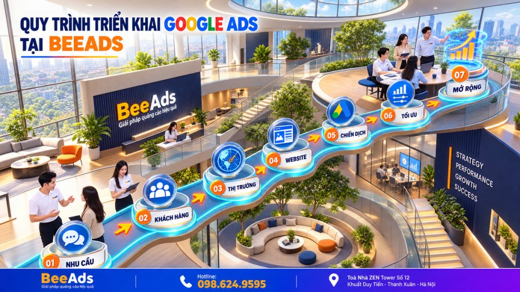 Quy trình triển khai Google Ads chuyên nghiệp tại BeeAds