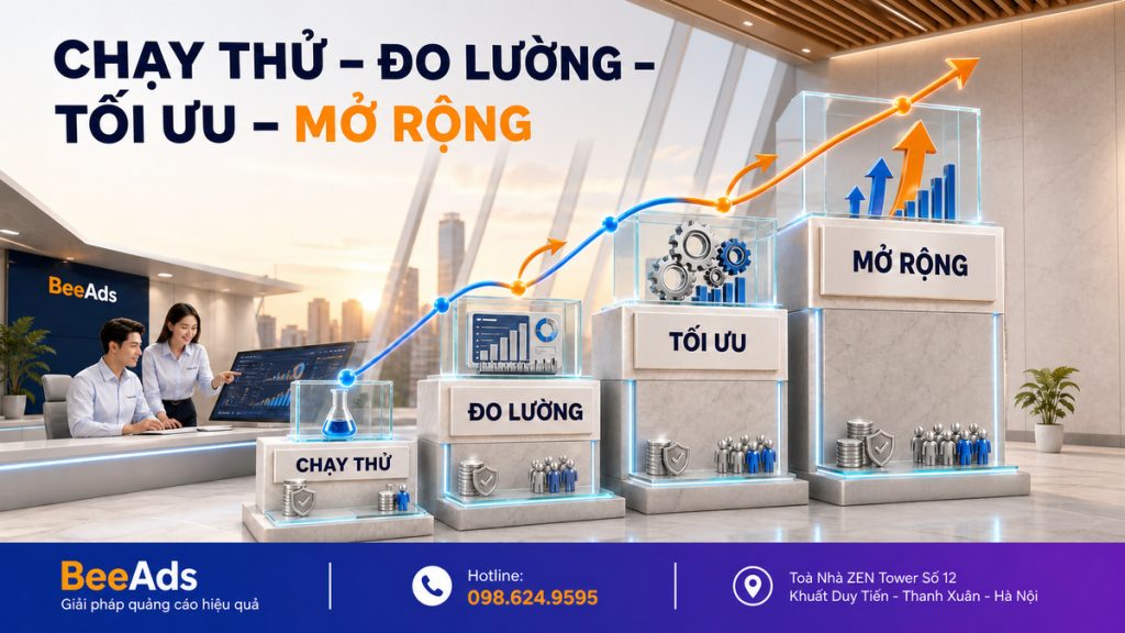 Quy trình chạy thử đo lường tối ưu và mở rộng Google Ads