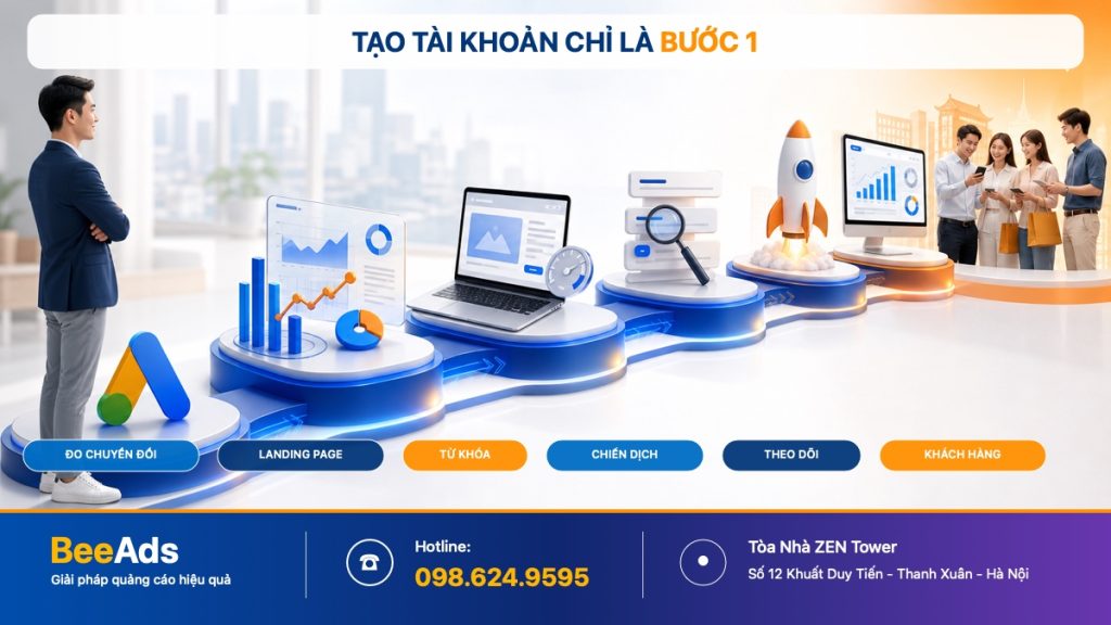 Những việc cần làm sau khi tạo tài khoản Google Ads