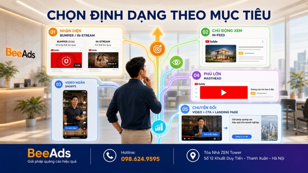 Cách lựa chọn định dạng quảng cáo Video YouTube hiệu quả