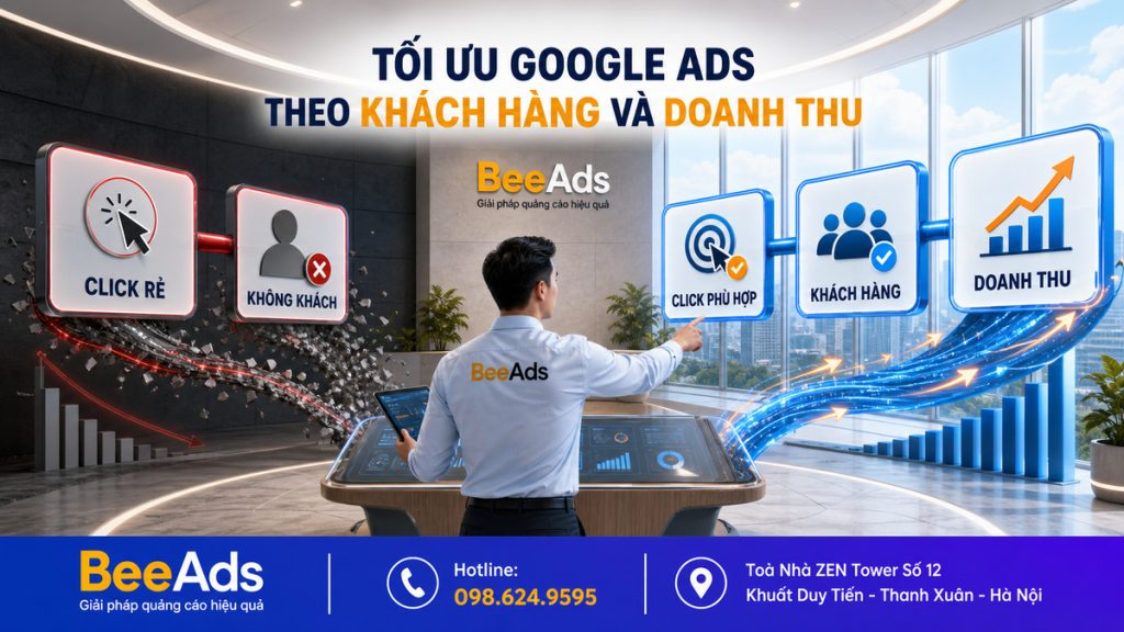 So sánh click rẻ và click tạo khách hàng doanh thu trên Google Ads