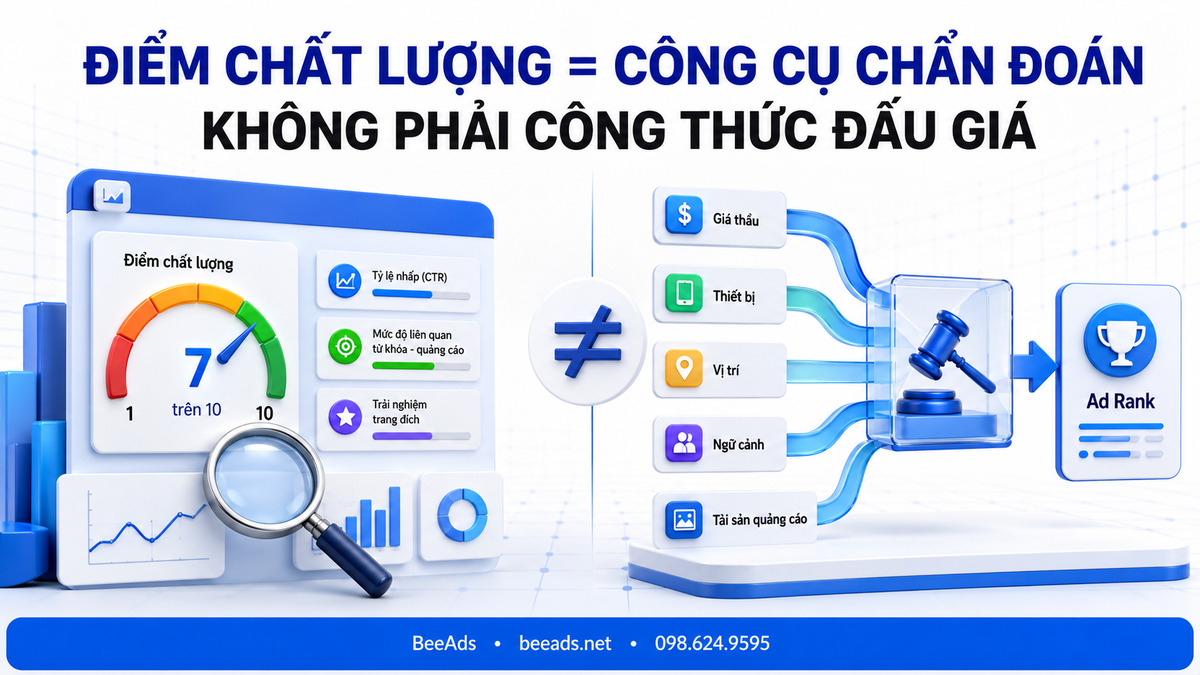 Điểm chất lượng là công cụ chẩn đoán không phải công thức đấu giá