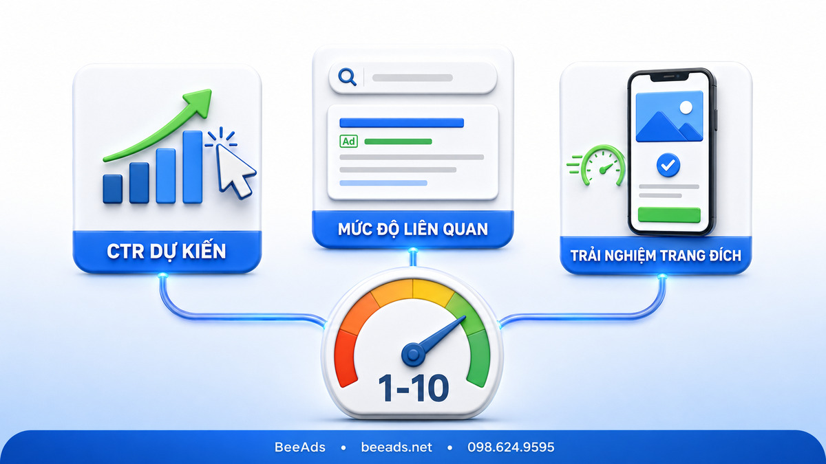 Ba thành phần của Điểm chất lượng Google Ads