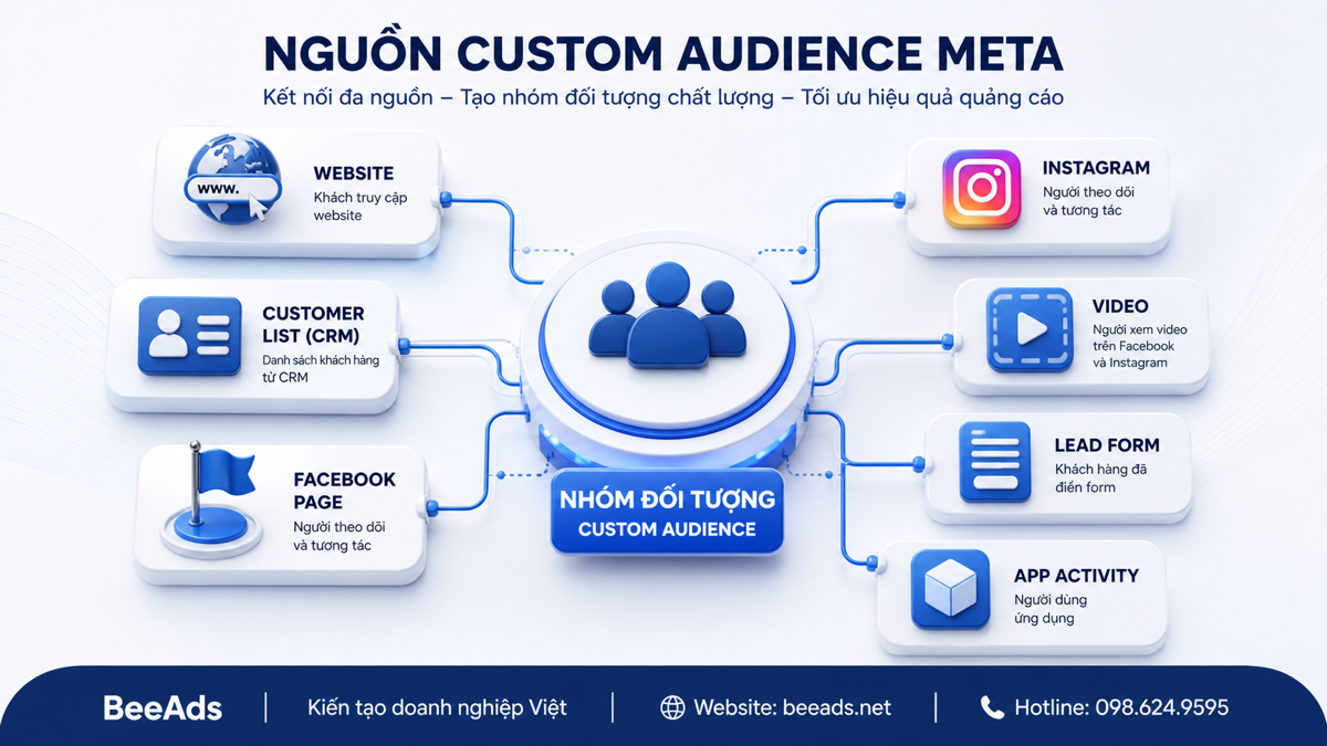 Các nguồn tạo Custom Audience Meta