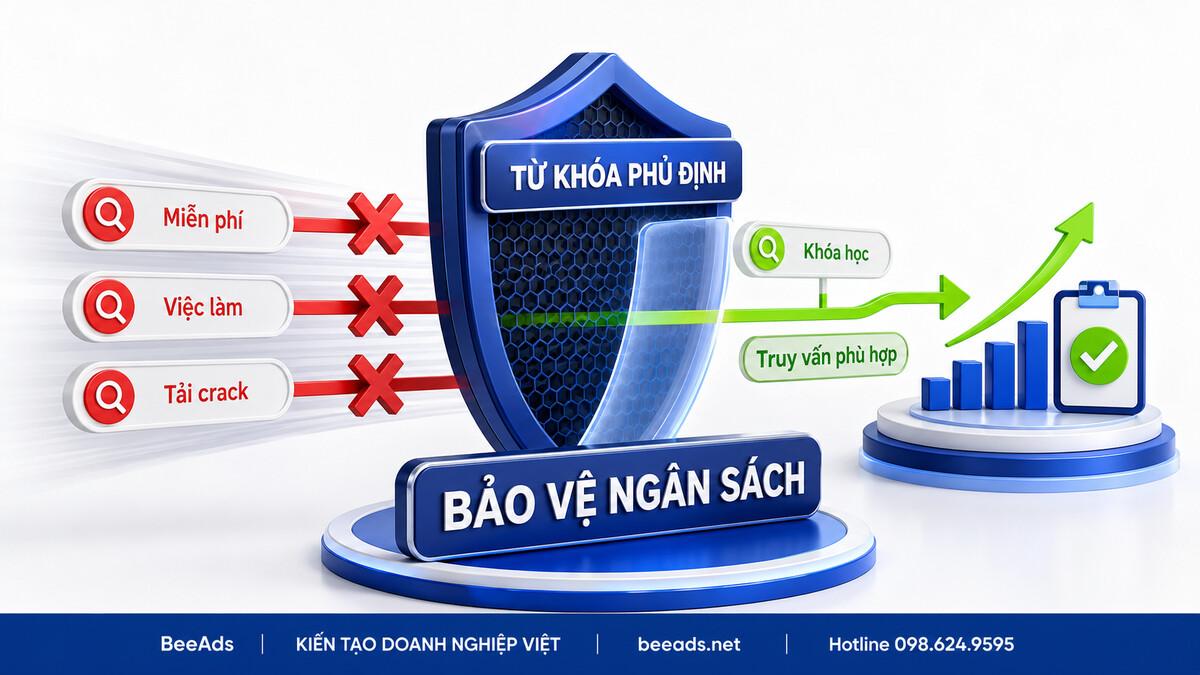 Từ khóa phủ định lọc truy vấn sai và bảo vệ ngân sách Google Ads