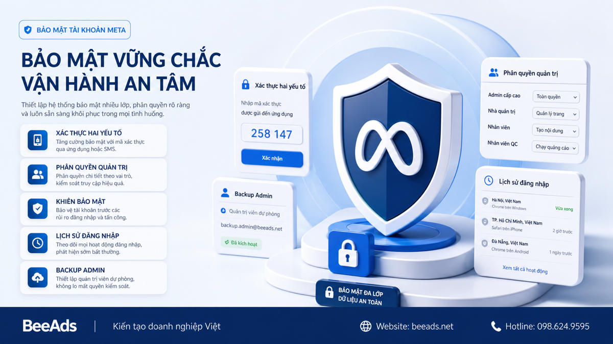 Bảo mật tài khoản Facebook và Meta Business