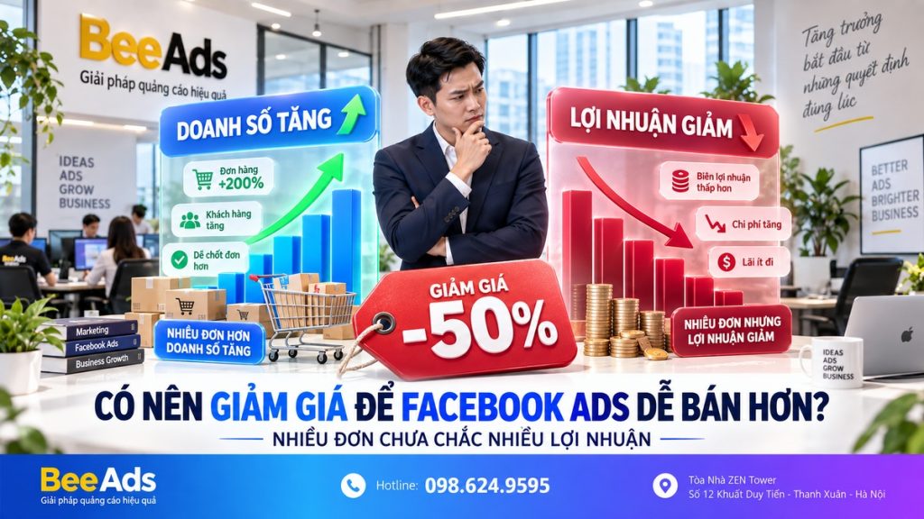Có nên giảm giá khi chạy quảng cáo Facebook để dễ bán hơn