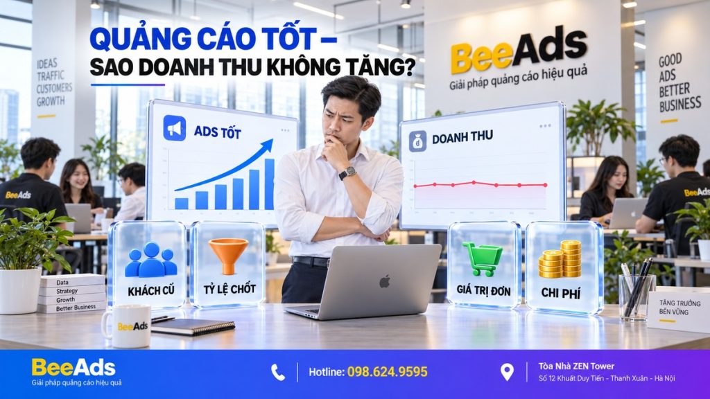 Quảng cáo hiệu quả nhưng doanh thu không tăng vì sao