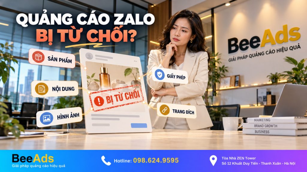 Quảng cáo Zalo bị từ chối và cách xử lý