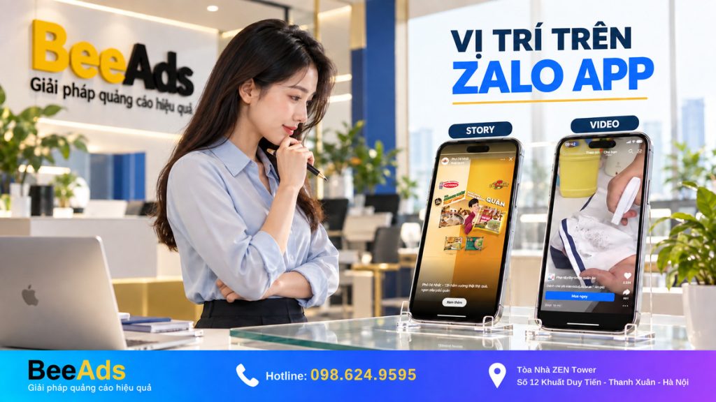 Vị trí quảng cáo trên Zalo App