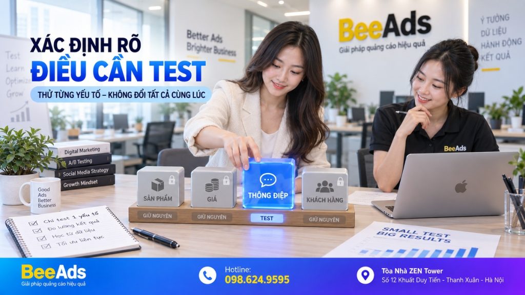 Xác định rõ điều cần test khi chạy Facebook Ads cho sản phẩm mới
