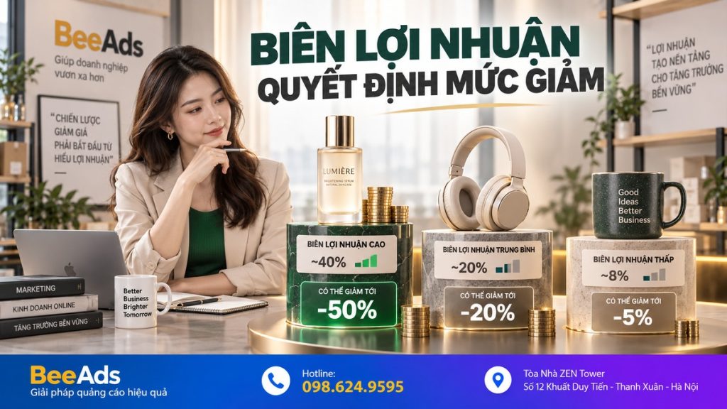 Biên lợi nhuận quyết định mức giảm giá TikTok Shop
