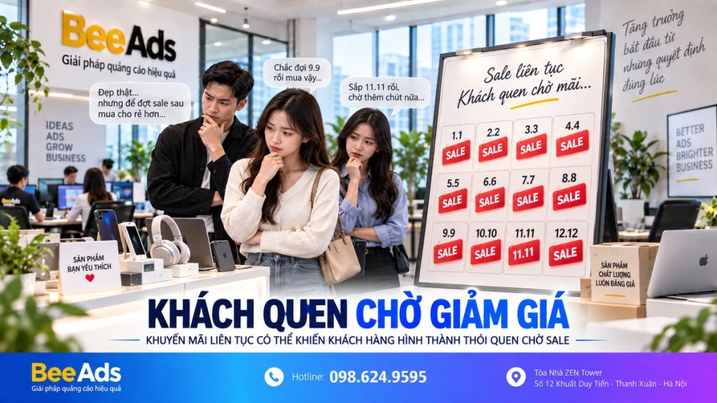 Khách quen chờ giảm giá khi doanh nghiệp khuyến mãi quá thường xuyên
