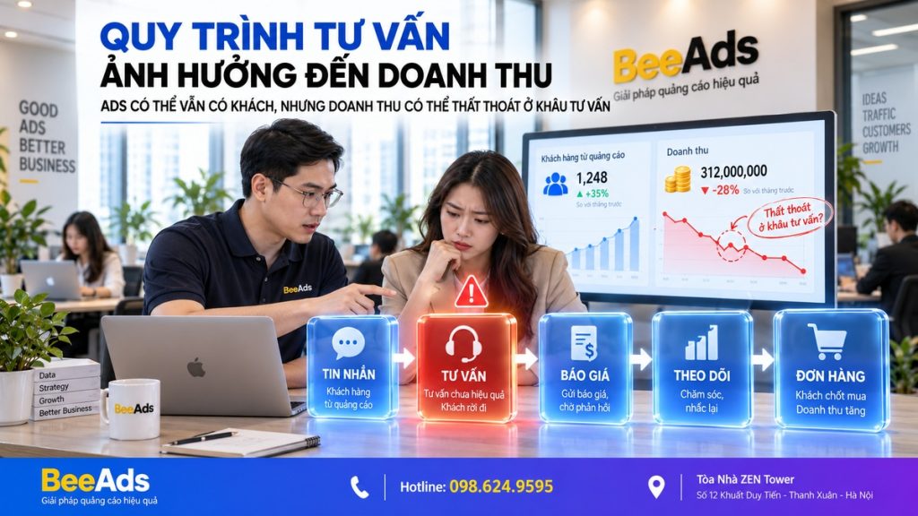 Quy trình tư vấn ảnh hưởng đến doanh thu từ quảng cáo Facebook