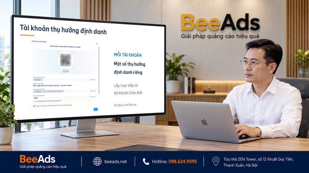 Tài khoản thụ hưởng định danh Zalo Ads