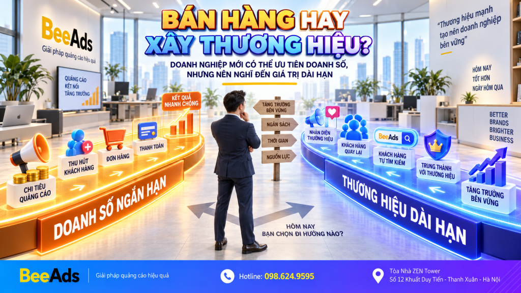 Khi nào nên ưu tiên bán hàng và khi nào nên xây dựng thương hiệu bằng Facebook Ads
