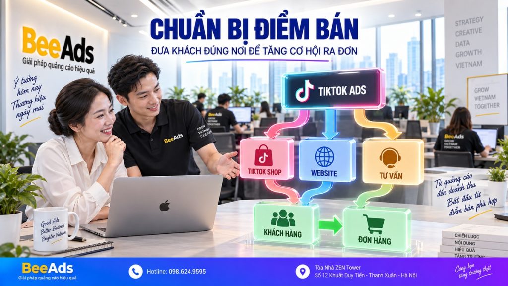 Chuẩn bị TikTok Shop Website hoặc điểm bán trước khi chạy TikTok Ads