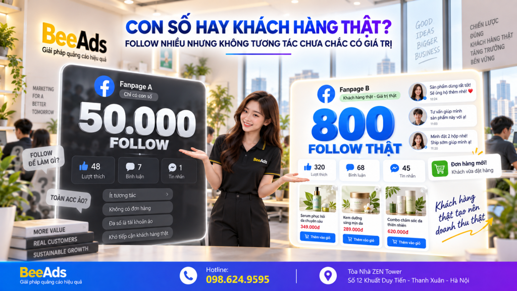 Fanpage nhiều follow nhưng ít tương tác có nên mua để chạy quảng cáo không