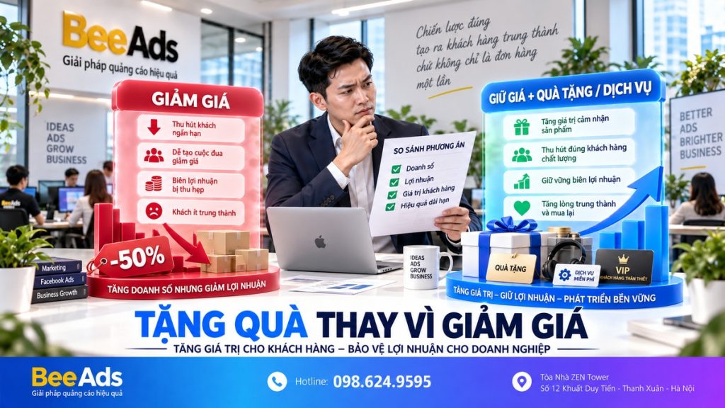 Tặng quà thay vì giảm giá khi chạy quảng cáo Facebook