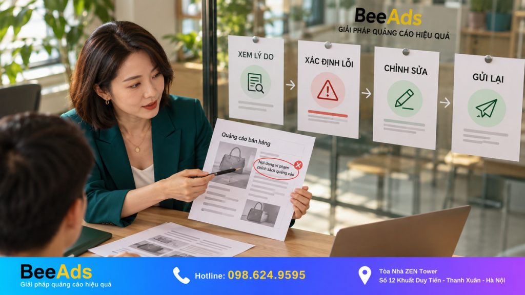 Cách sửa quảng cáo Zalo bị từ chối