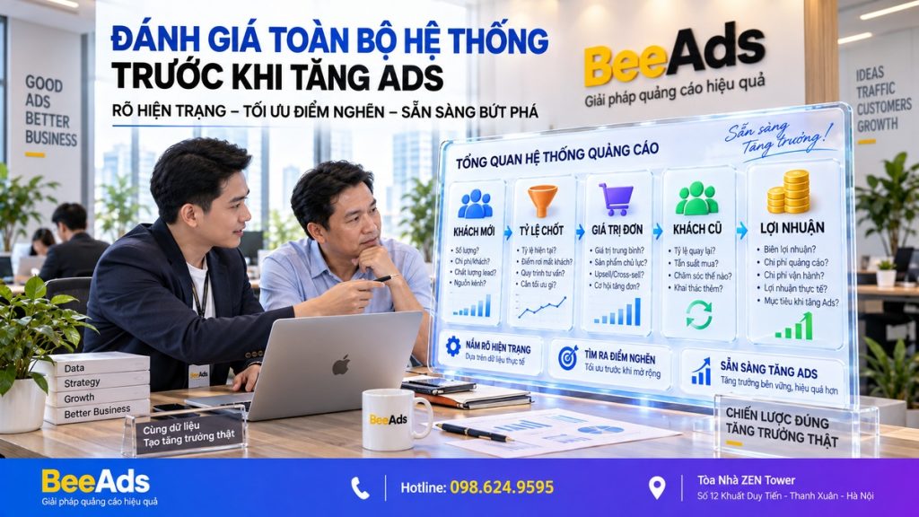 Đánh giá toàn bộ hệ thống trước khi tăng ngân sách quảng cáo