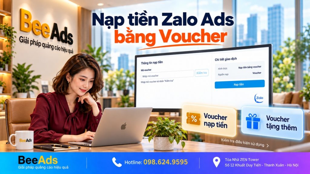 Nạp tiền Zalo Ads bằng Voucher
