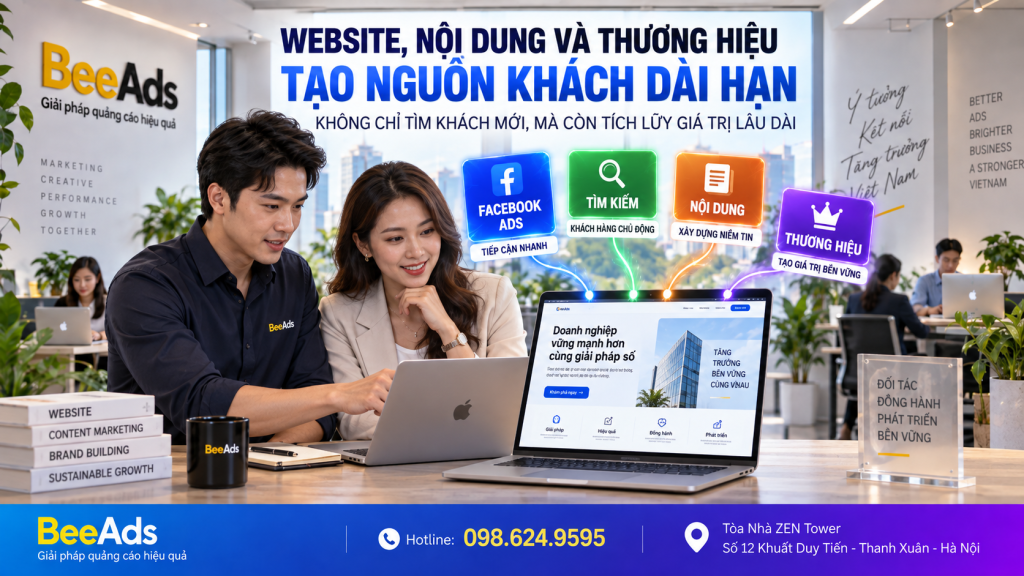 Website nội dung và thương hiệu giúp doanh nghiệp tạo thêm nguồn khách ngoài Facebook Ads