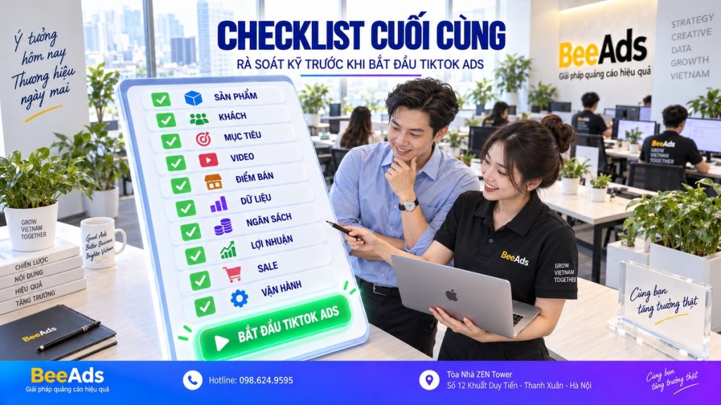 Checklist trước khi chạy quảng cáo TikTok cho doanh nghiệp