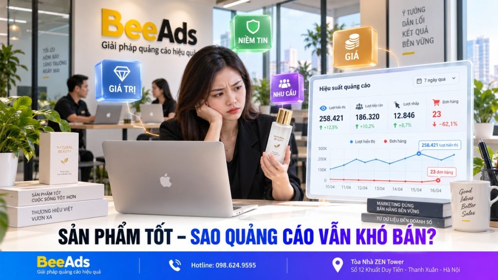 Sản phẩm tốt nhưng quảng cáo không bán được vì sao