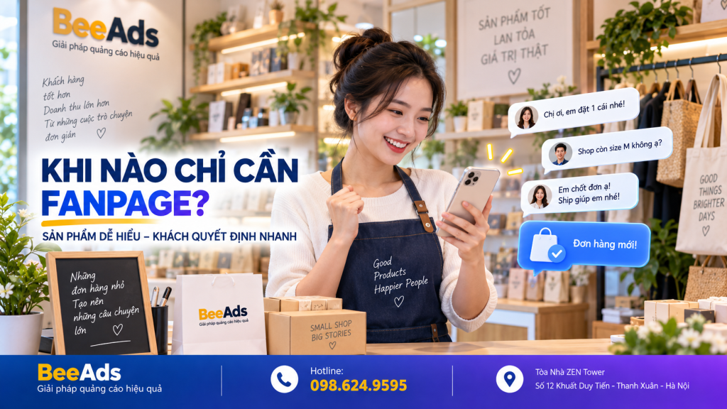 Khi nào doanh nghiệp chỉ cần Fanpage để chạy quảng cáo Facebook