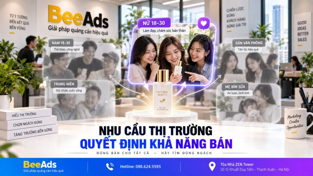 Nhu cầu thị trường ảnh hưởng khả năng bán sản phẩm bằng quảng cáo Facebook
