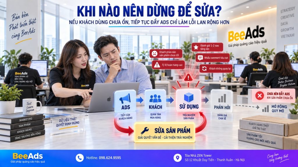 Khi nào nên dừng quảng cáo để sửa sản phẩm chưa hoàn thiện