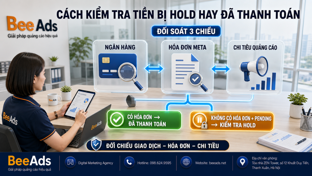 Cách kiểm tra tiền bị hold hay đã thanh toán