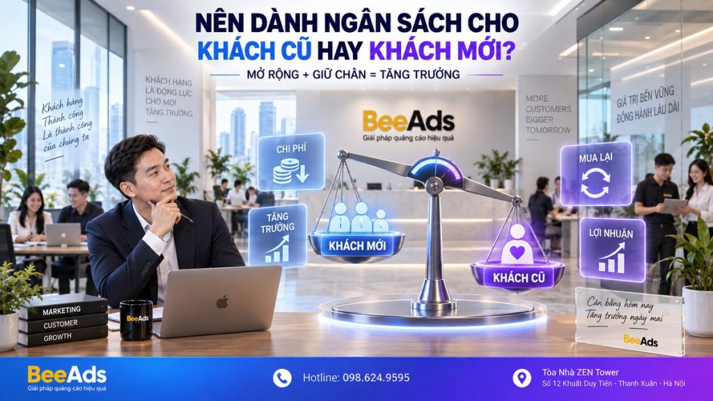 Cân bằng ngân sách quảng cáo giữa khách mới và khách cũ